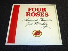 Circa 1950s Four Roses America’s Favorite Gift 2+ Foot Whiskey Sign
