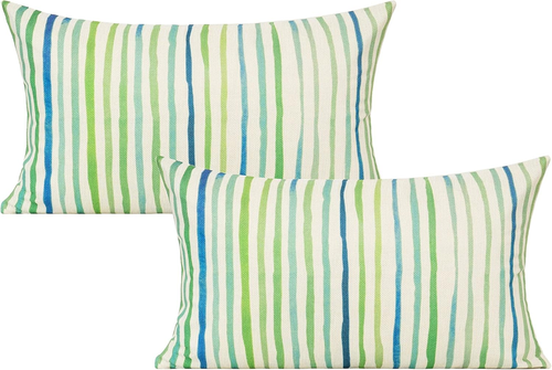 All Smiles 12 X 20 Lumbar Outdoor Throw Pillow Covers Set of 2 Sage Green Decora - Picture 11 of 12