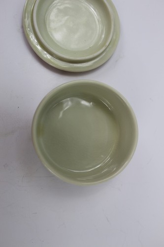 Satsuma Porzellan Schmuck Schale Glas mit Deckel Japanisches Andenken Pfau Design Vintage - Bild 9 von 12