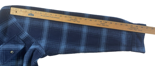 Men’s Size XXL Flannel Shirt Plaid Blue Shacket Colorado Clothing - Picture 7 of 12