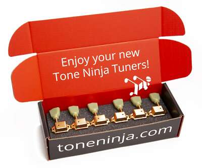 Genuine Tone Ninja Vintage SD90 Tuners, 3x3, Keystone buttons, Gold