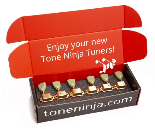 Genuine Tone Ninja Vintage SD90 Tuners, 3x3, Keystone buttons, Gold