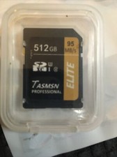 Tasmsn Professional Elite 512GB SD Card 95mb/s SD XC