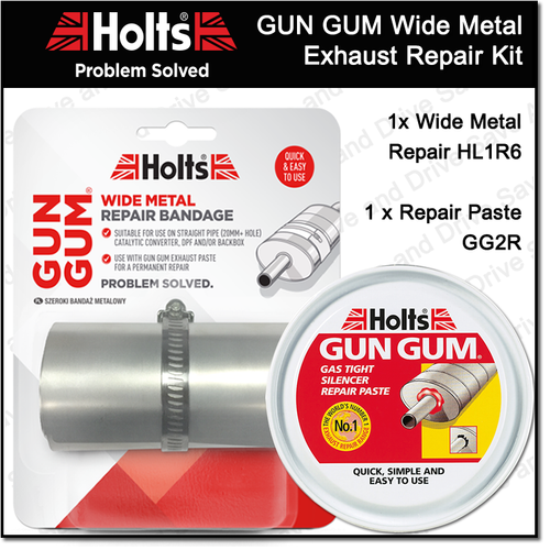 Holts Gun Gum Wide Metal Exhaust Muffler Silencer Repair & Gum Paste