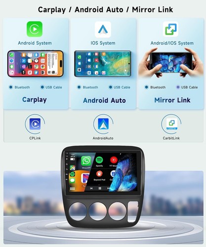 Car Radio for Honda CRV 1997-2001 6G + 128G 8 Core Wireless Carplay 9” IPS Wifi - Picture 3 of 7