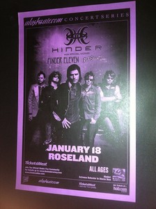 hinder finger eleven rare portland oregon roseland concert tour gig