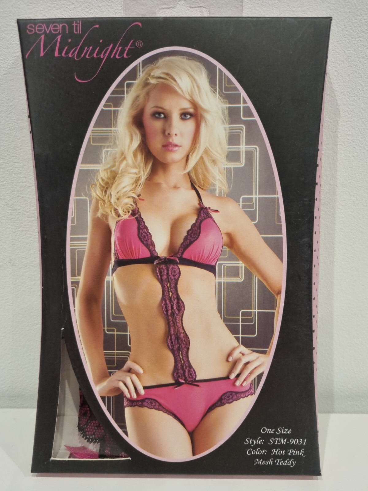 Seven Til Midnight Hot Pink Mesh Teddy STM9031