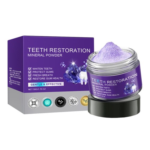 20X Purple Teeth Restoration Mineral Powder,Mineral Tooth Powder,Dental Restorat - Picture 22 of 23