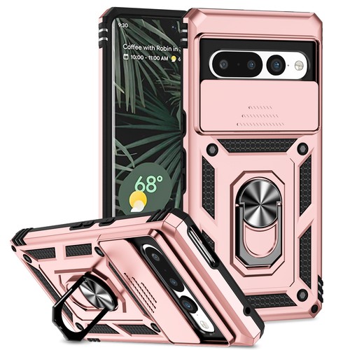 For Google Pixel 8 Pro 7 6a Magnetic Ring Stand Rugged Case Sliding Camera Cover - Picture 50 of 65