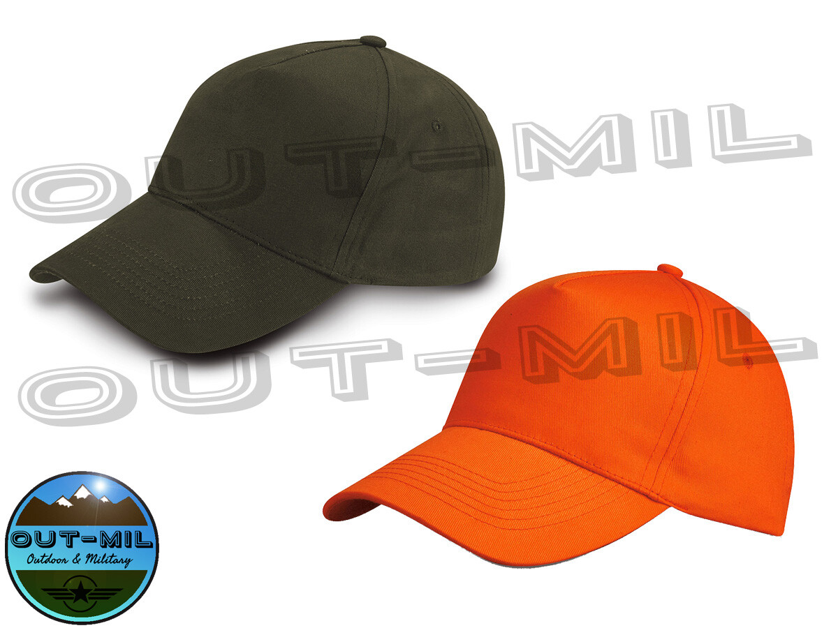 Gorra De Caza Y Pesca Modelo Beisbol En Algodón Verde, Naranja