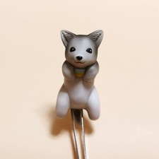 Miniature PUPPY DOG LYING ON ITS BACK 2" Mini Figure Dollhouse Animal Toy Yujin