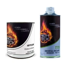 HIGH TECK HFP 154 FORD YZ/Z1 OXFORD WHITE BASECOAT PAINT QUART KIT + REDUCER!