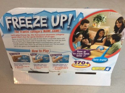 Freeze Up Electronic Game Educational Insights 2007 Family Name Game 2-8 players