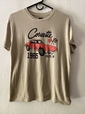 1965 Chevy Corvette C2 Stingray T Shirt Tan Size Medium - GM Chevrolet Official