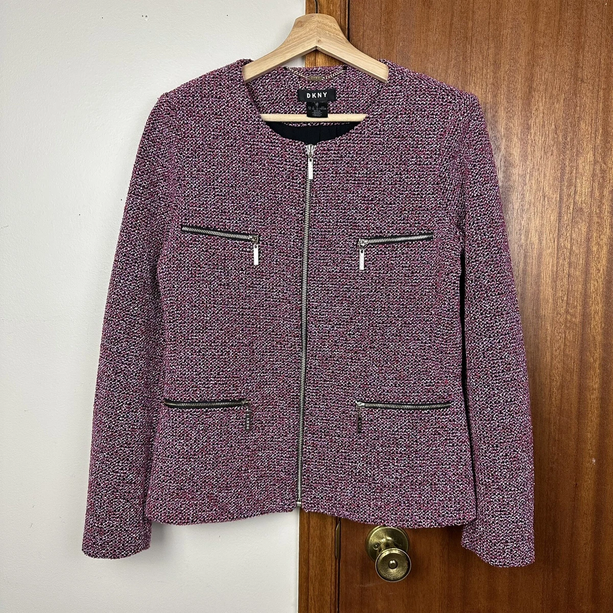 Dkny tweed jacket sales