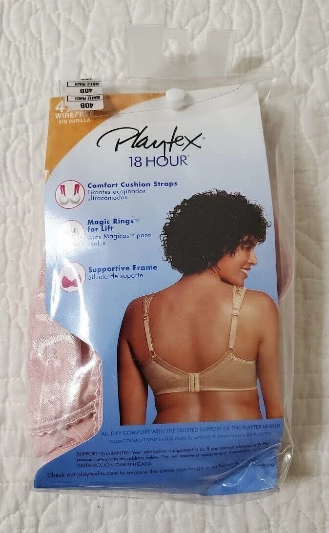 NEW PLAYTEX 18 HOUR ULTIMATE LIFT SUPPORT BRA PINK 40B 36D STYLE 4745  WIREFREE