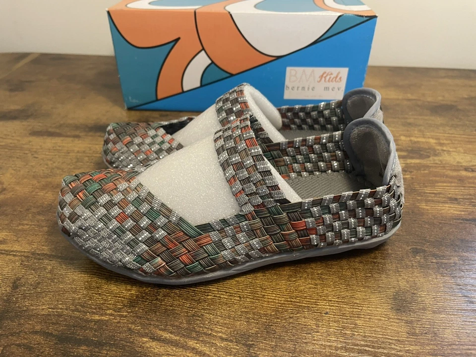NUEVO Bernie Mev Mary Jane Correa Cuña Zapatos Sin Cordones Niñas Talla 28 8-8.5 Foto 4 de 4