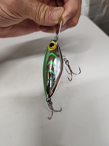 Esca da pesca Thinfin HOT N TOT argento metallizzato verde D233-658 Crankbait - Foto 4 di 6