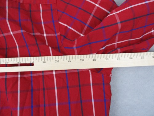 Chaps Shirt Men 3XL Tall Red Plaid Button Up Long Sleeve Stretch Easy Care XXXL - Picture 5 of 8