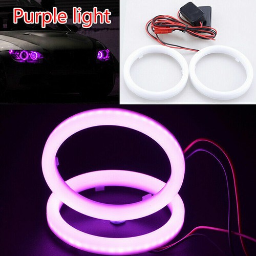 2PCS 60mm/70mm/80mm/90mm/100mm/110mm Car COB LED Angel Eyes Halo Ring Fog Lights - Picture 20 of 22