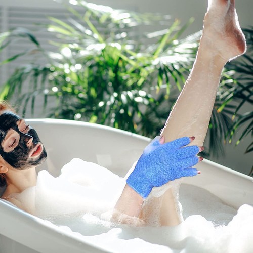 EvridWear fingerloses Peeling Badhandschuhe Körperpeeling zum Duschen, 1 Paar - Bild 23 von 31
