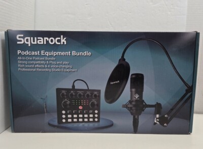 SQUAROCK Podcast Equipment Bundle Studio Plug Play Sealed Damaged Box