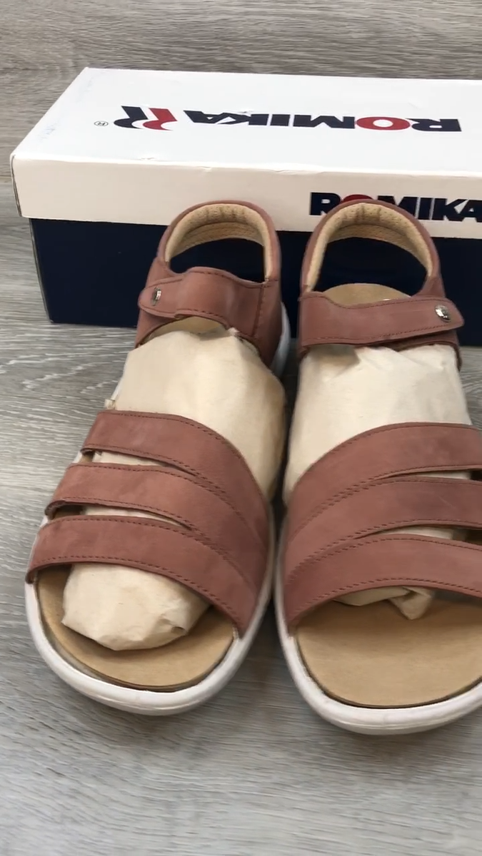 Romika Ibiza Women's Sandal Brown Leather 9 AA Casual Comfort