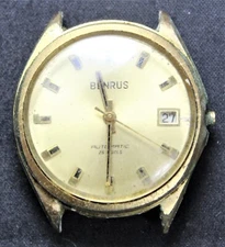 Benrus Automatic 25j 33mm Date Watch - Vintage - Parts/Repair