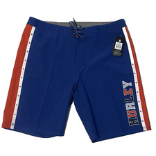 NWT 50 Hurley Men s Size 36 Swim Board Short Patriotic Red White Blue