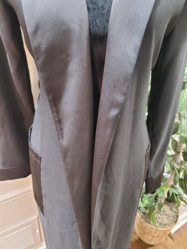 Missguided Women's Black Polyester Long Sleeve Open Front Long Cardigan Size 10 - Picture 3 of 11