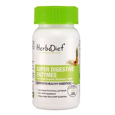 Digestive Enzymes with Papain & Bromelain Gas, Constipation Bloating Relief Caps