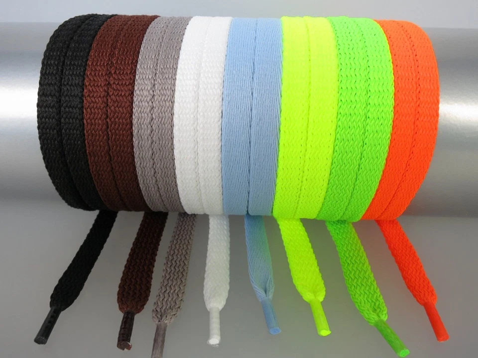 Schnürsenkel 70-200 Flachsenkel Schwarz Weiß Senkel Sneaker Neon Polyester NEU - Bild 2 von 3