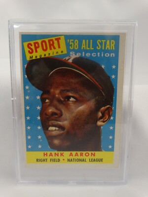 Hank Aaron 58 Topps All Star Selection Sport Magazine Card