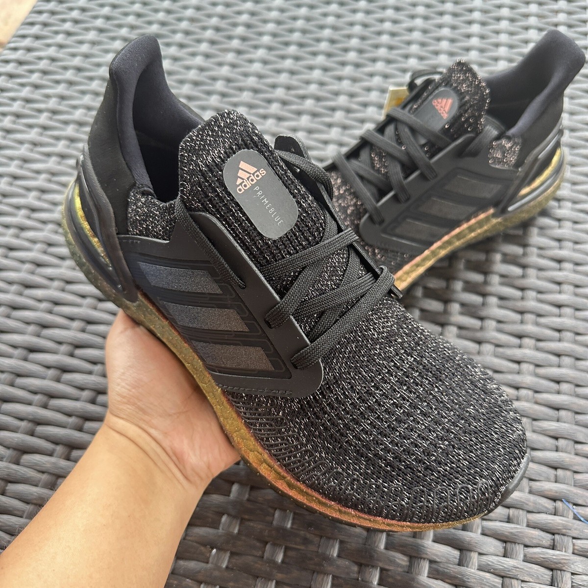 シューズ  ultraboost20Fc unisex JP 27,5 Adidas UltraBoost 20 J Black Signal Pink Kid's Athletic Shoes
