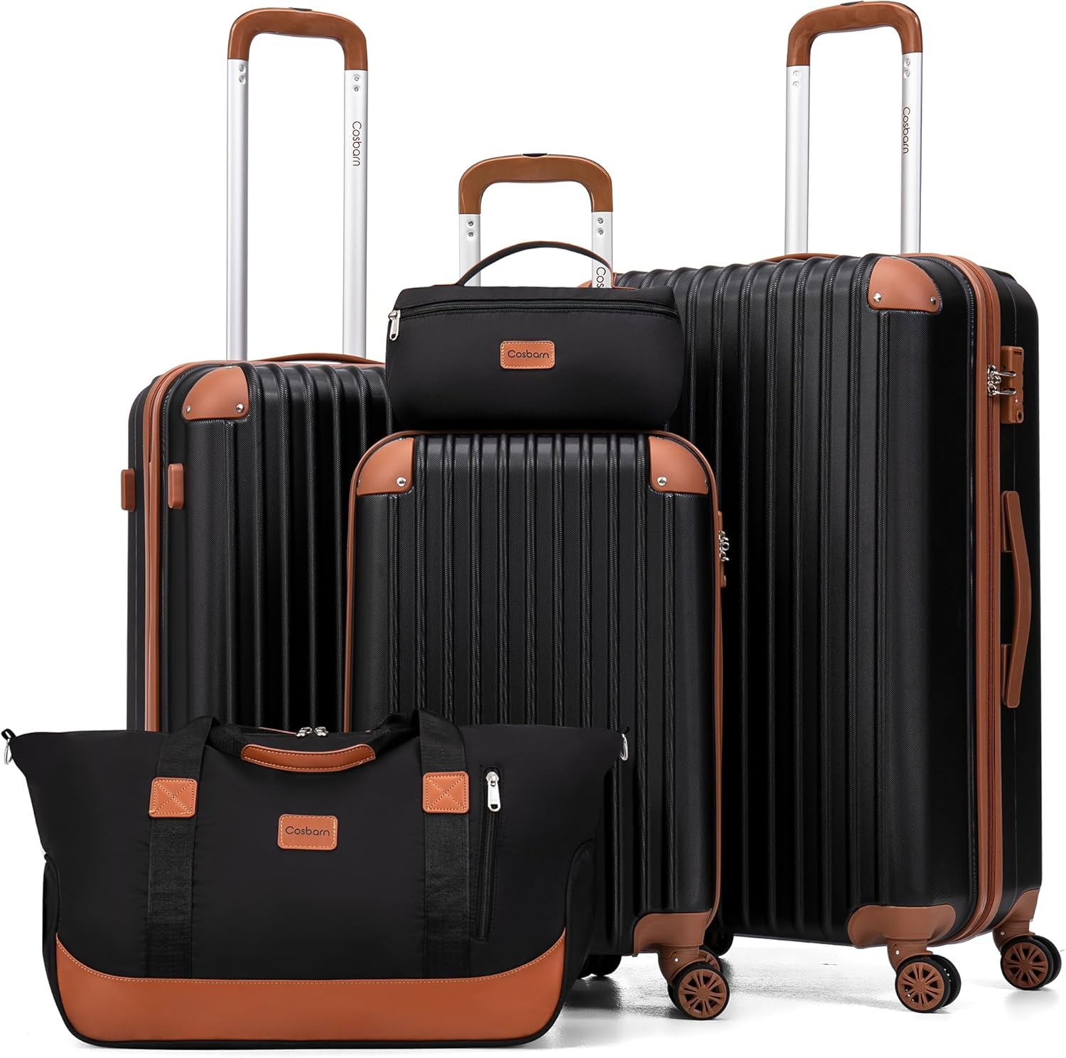 Luggage Sets 5 Piece Suitcases with Wheels, Suitcase Set ABS Hard Case Luggage w