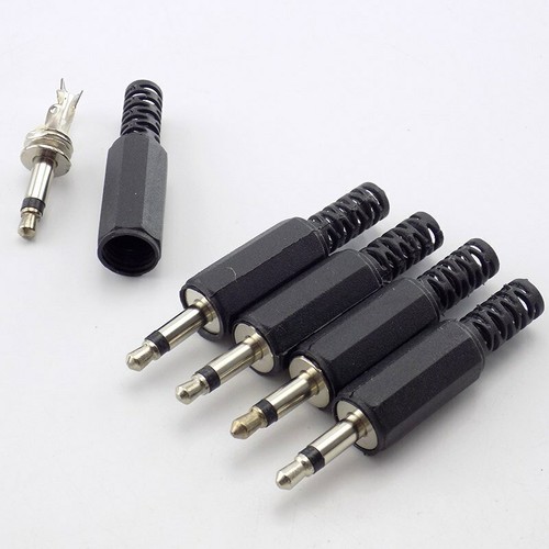 10X 3.5mm mono Headphone Plug 2 Pole Stereo Audio Male Jack Adapter Connector - Picture 4 of 8