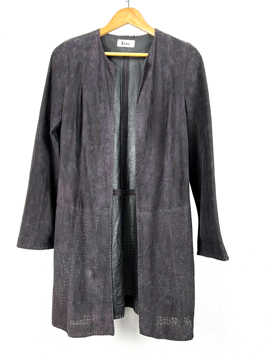 Vintage KOC Turkish Leather Dk. Plum Laser Cutout Boho