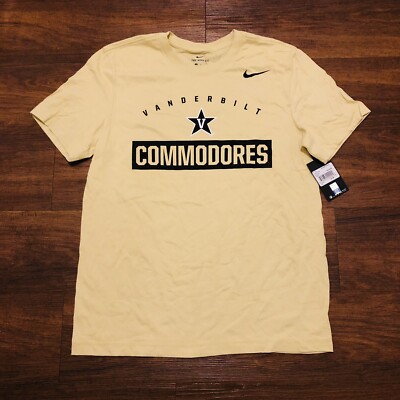 NEW Nike Vanderbilt University Commodores T-Shirt Gold Yellow Men's Size MEDIUM