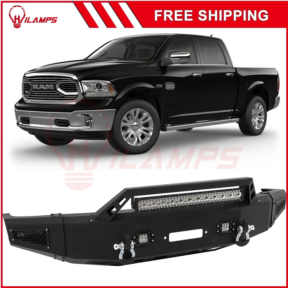 2019-2021 Dodge RAM 1500 5.7L Steel Bumper Guard with LED Light Bar & Fog Lamps