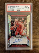 2018-19 PANINI PRIZM FAST BREAK AUTO🔥ZACH LaVINE🔥Chicago Bulls PSA 10🔥