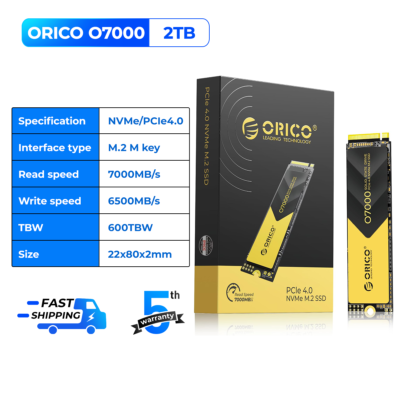 ORICO 2TB M.2 NVMe 2280 Internal Gaming SSD PCIe 4.0Hard Drive