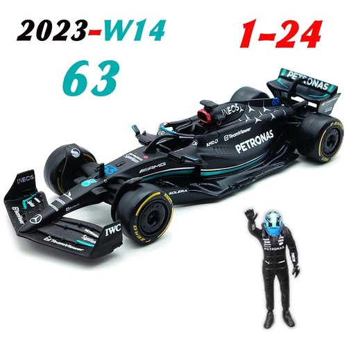 2023 F1 George Russell Mercedes AMG W14 Car & Driver Figurine Doll Model 1:24 - Picture 7 of 7