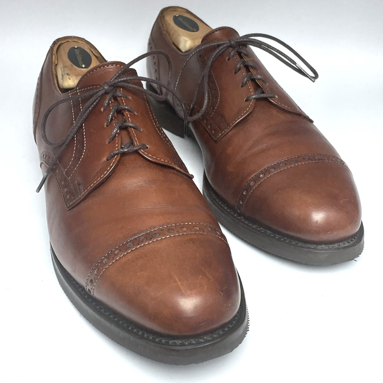 SAOLA Scarpe ortopediche Allen Edmonds Benton in pelle marrone punta a cappuccio extralite #3458 10D