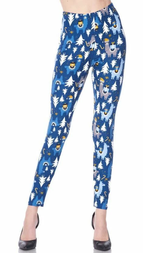 Buttery Soft Llama Christmas Leggings
