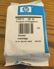 GENUINE HP 57 TRI-COLOR INK CARTRIDGE C6657A FACTORY SEALED