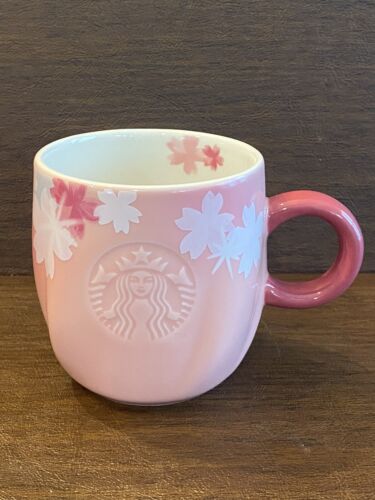 Starbucks Japan Sakura 2019 Pink Cherry Blossom 12oz Mug / Cup - Picture 1 of 9
