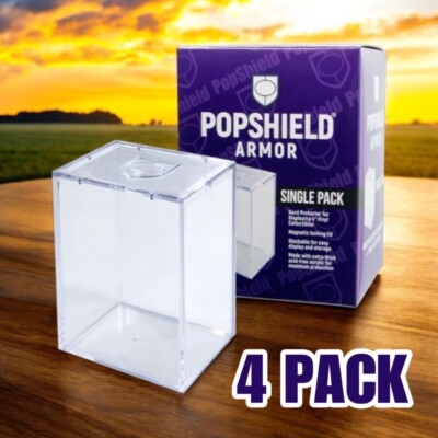 Pop Shield Armor Hard Stack for 4" inch Funko Pops (MAGNET LID) 4 Pack ...