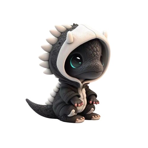 Statuine drago fresco in resina statue cartone animato dinosauro scultura decorazioni  - Foto 14 di 21