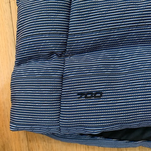 The North Face Vest Nuptse 700 Down Fill Womens Small Urban Navy Stripe - Picture 3 of 12