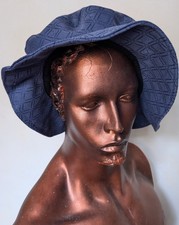 Custom-made Renaissance hat In blue Cotton- cosplay/LARP/reenactment 